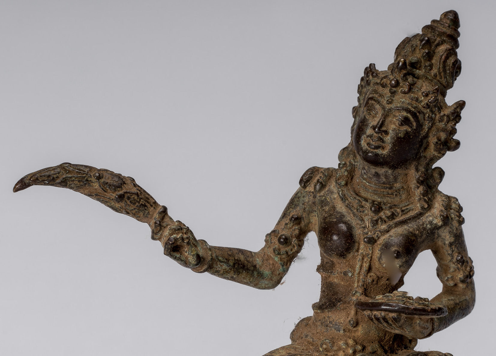 Estatua de Tara - Estatua de bronce de bronce indonesio de java antiguo - 8cm/3 "