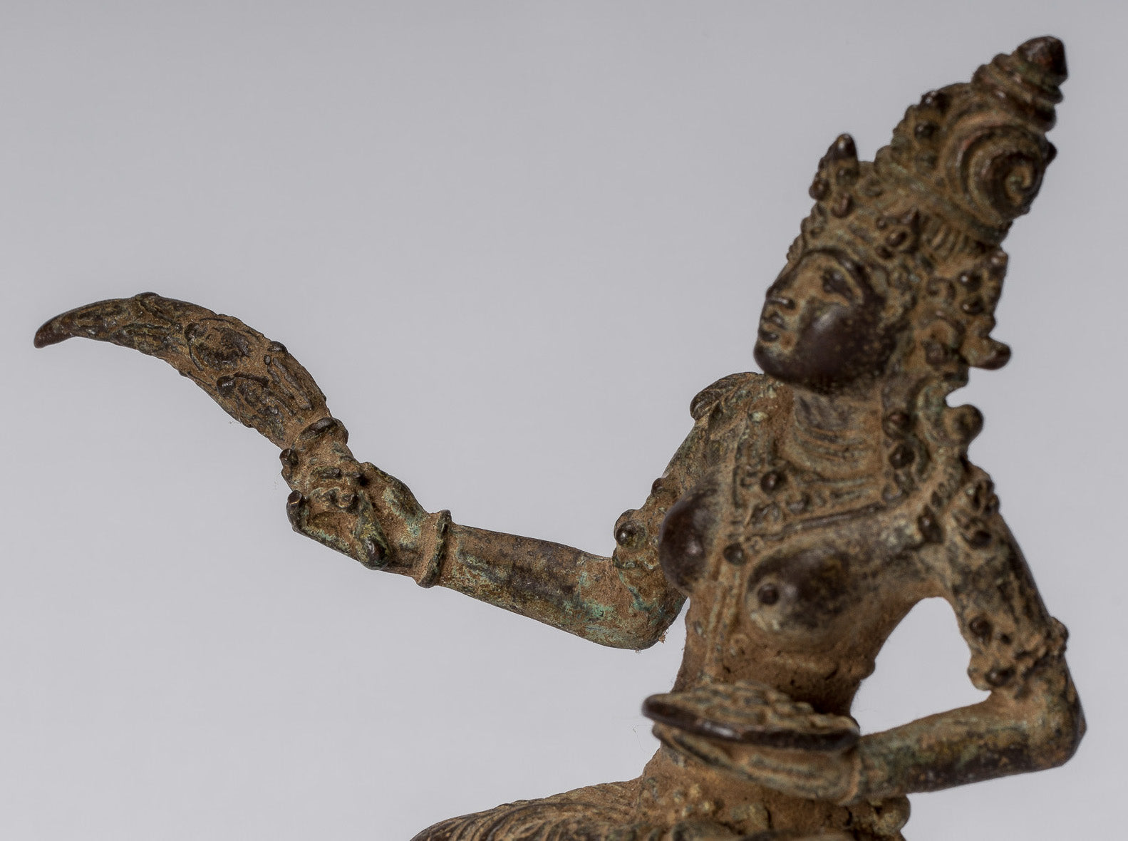 Estatua de Tara - Estatua de bronce de bronce indonesio de java antiguo - 8cm/3 "