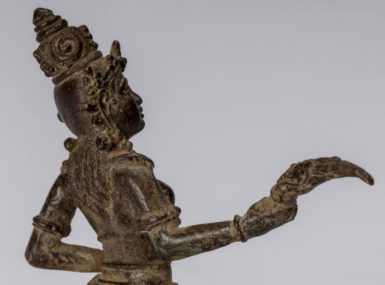 Estatua de Tara - Estatua de bronce de bronce indonesio de java antiguo - 8cm/3 "