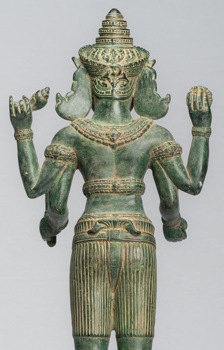 Kalkin Statue - Antique Khmer Style Standing Bronze Hayagriva Kalkin Horse of Vishnu - 56cm/22"