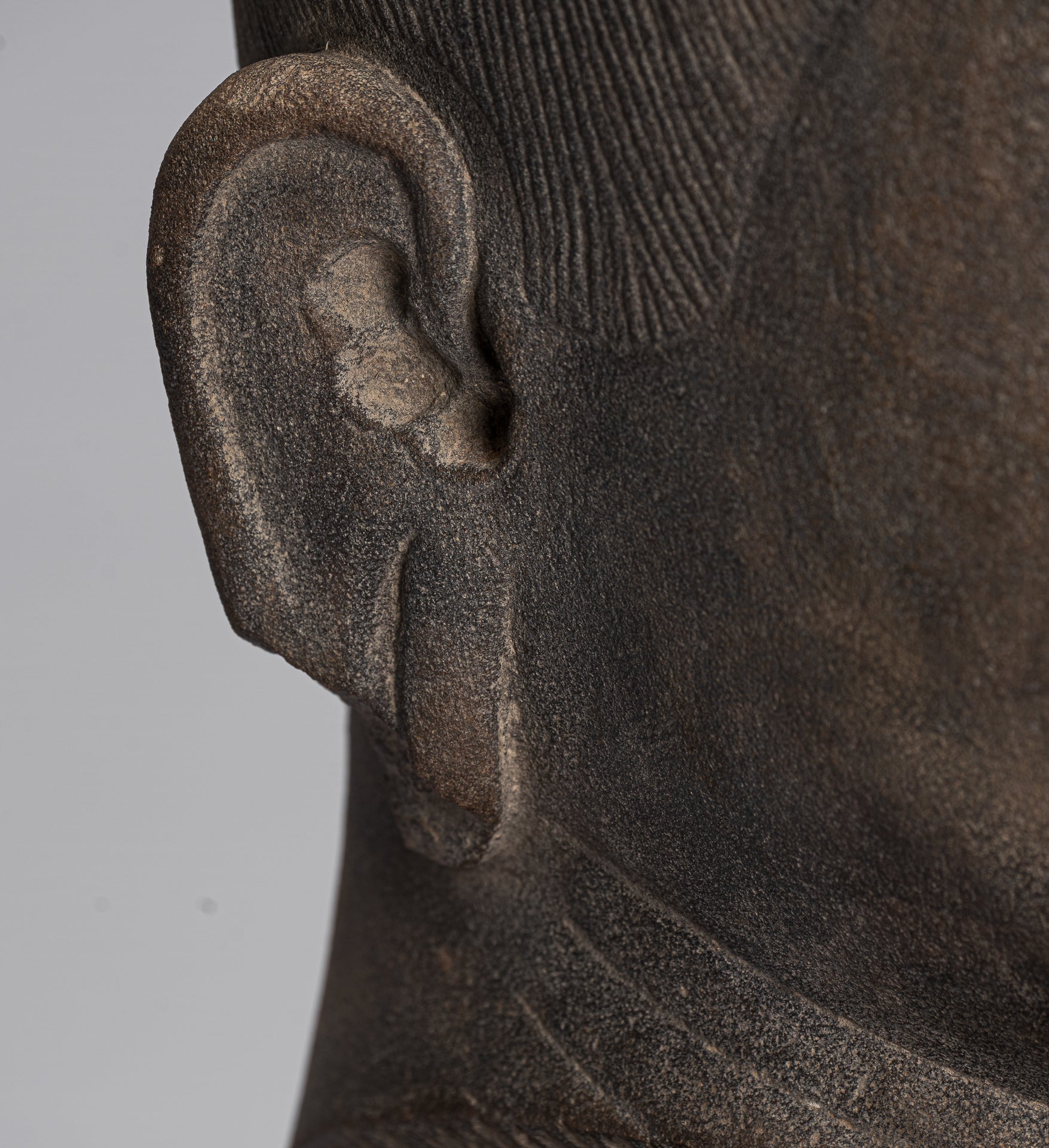 Estatua de Jayavarman - Estatua de cabeza de Jayavarman VII de estilo Jayavarman VII - 38 cm/15 "