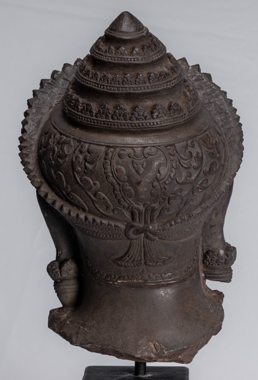 Garuda Statue - Antique Banteay Srei Style Stone Khmer Garuda Vishnu Statue - 46cm/18"