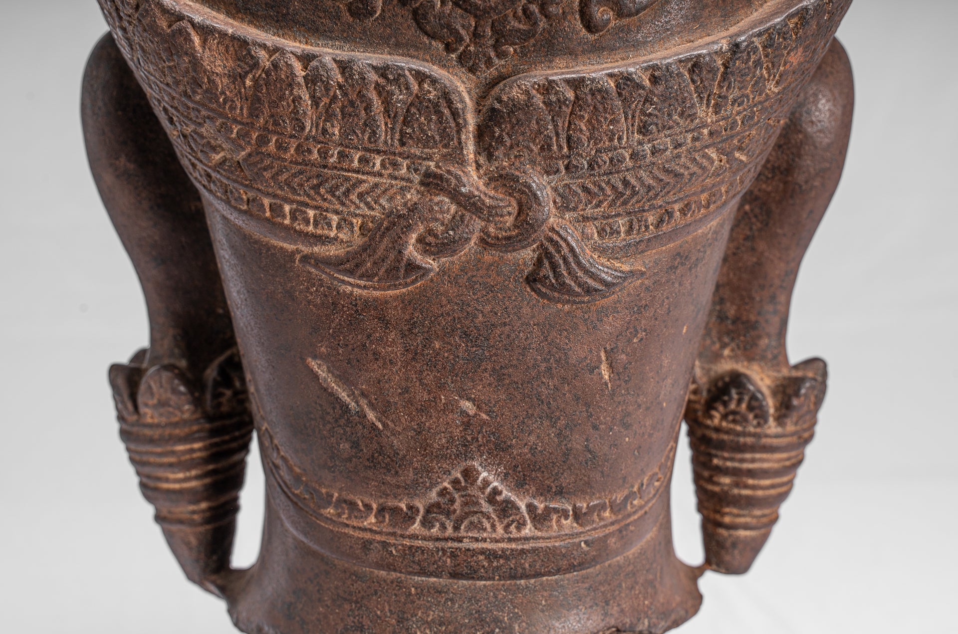 Guardian Statue - Antique Khmer Stone Angkor Wat Style Yaksha Temple Guardian - 57cm / 23"