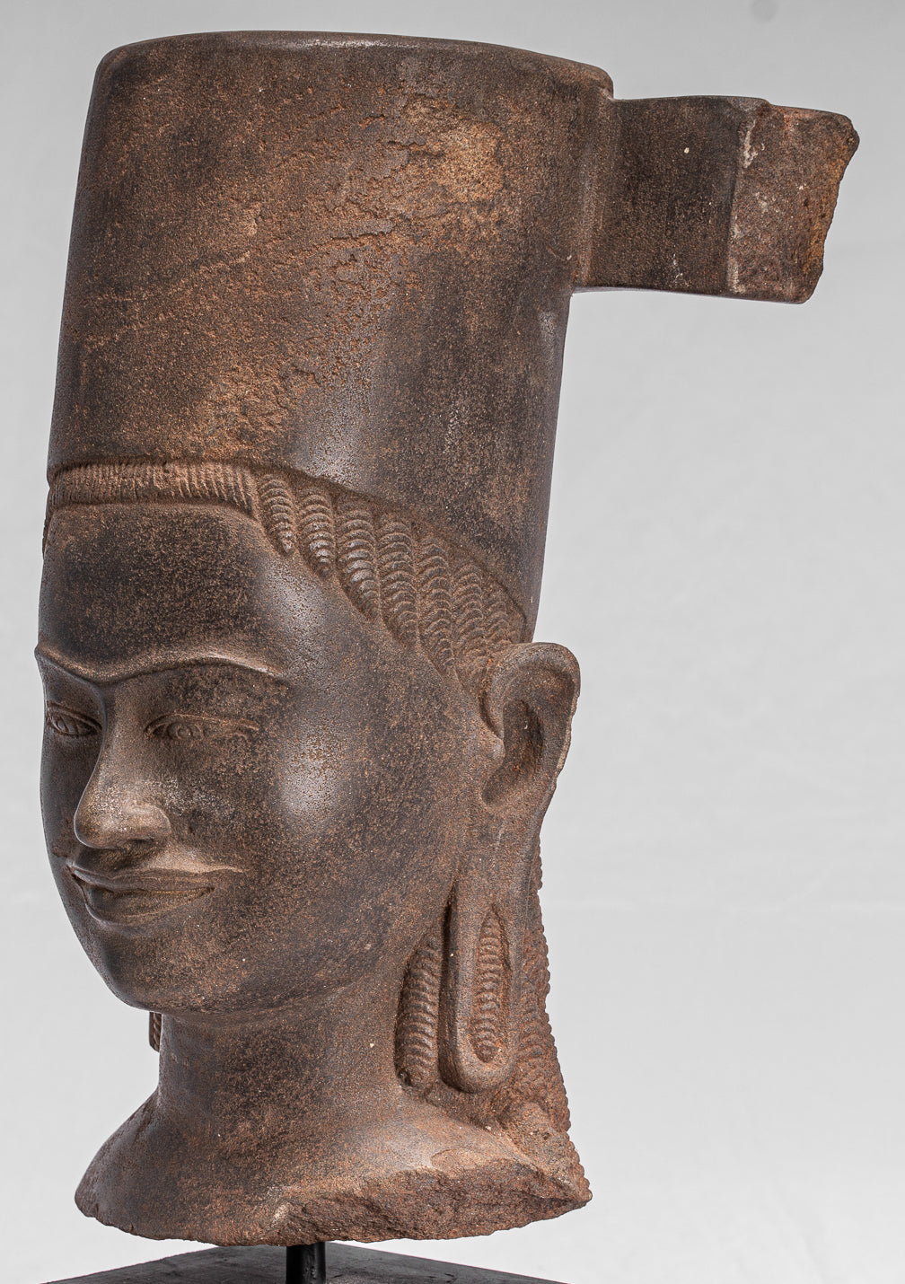 Antiguo Phnom da Style Khmer Vishnu Head - Protector & Preserver - 43cm/33 "