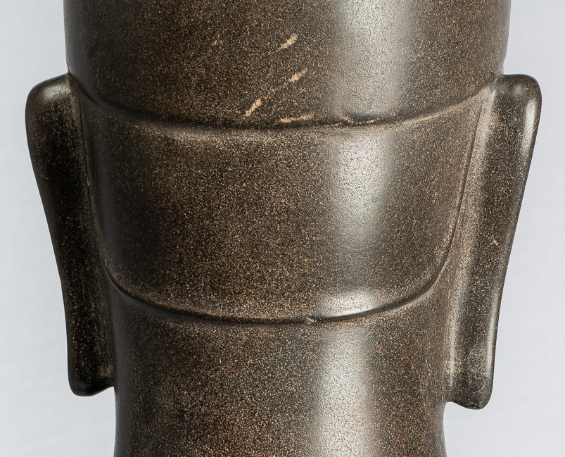 Antique Phnom Da Style Khmer Vishnu Head - Protettore e Conserver - 54Cm/22 "