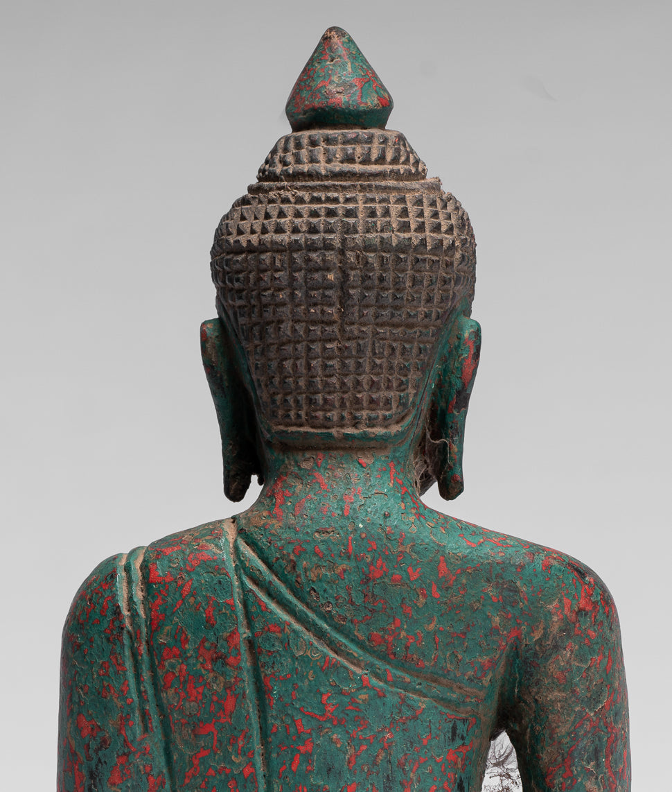 Estatua de Buda - Estatua de Buda de la Madera de Madera Asia ASIA ASIA ASIA ASIA - 21cm/8 "