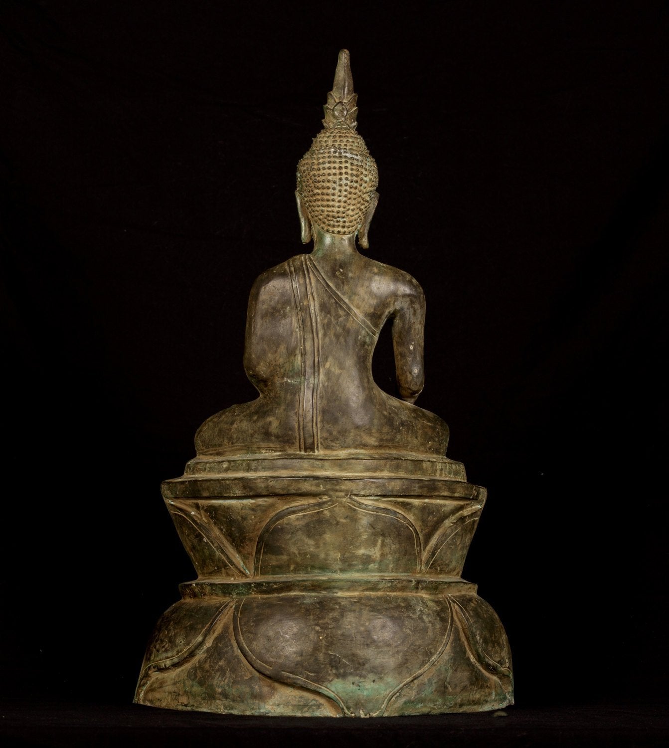 Estatua de Buda - Estatua de Buda de la Ilustración del estilo de laos antiguo - 61 cm/24 "