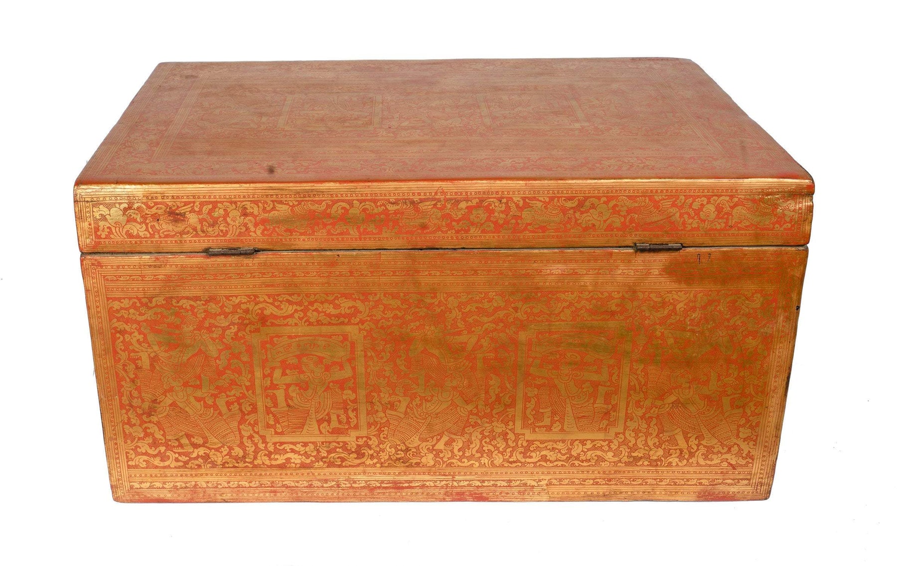 Antique 19th Century Burmese Lacquerware Sadaik or Manuscript Box - 38 ...