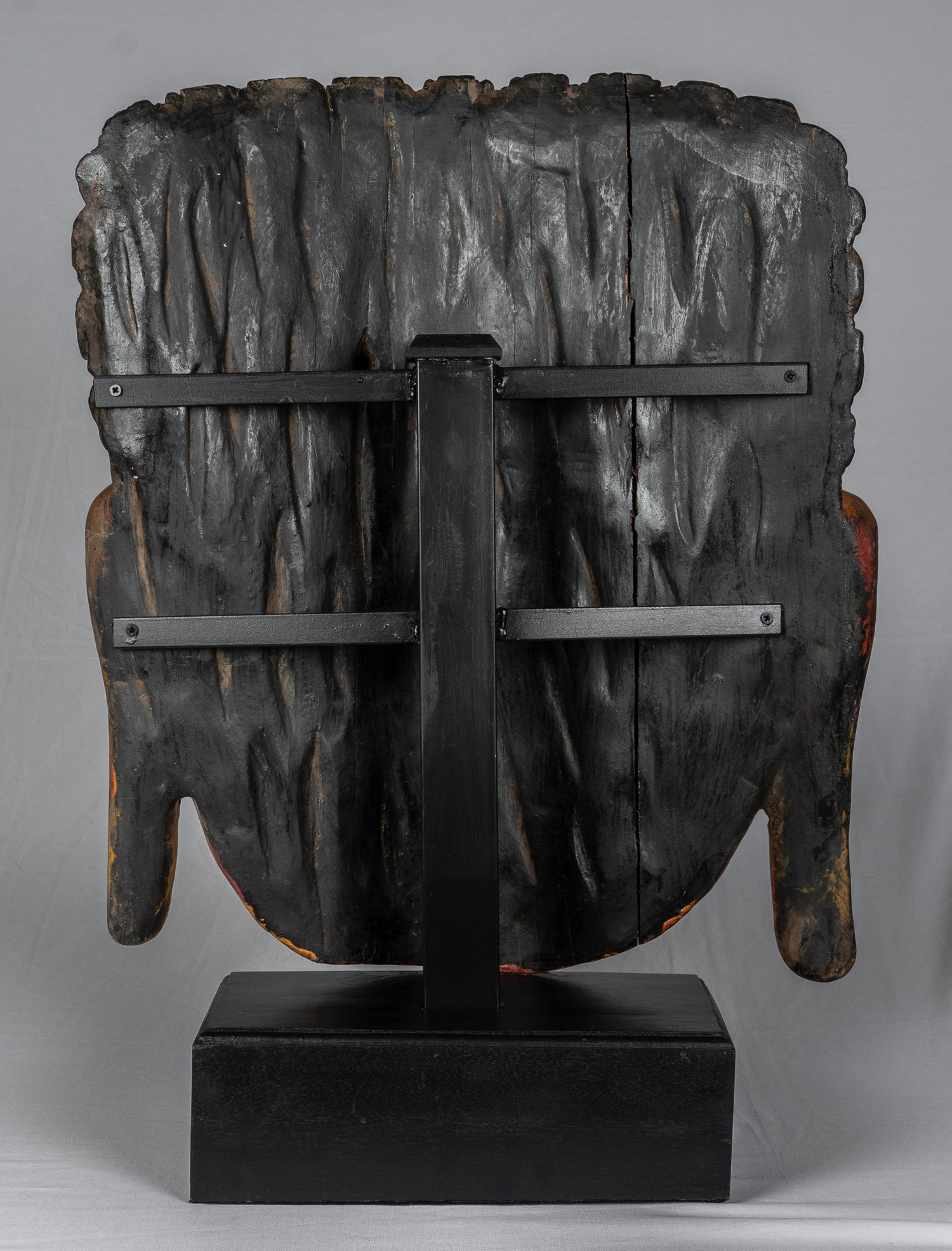 Bouddha - antique khmer style Asie du Sud - est en bois illuminé Bouddha - 70cm / 28 "