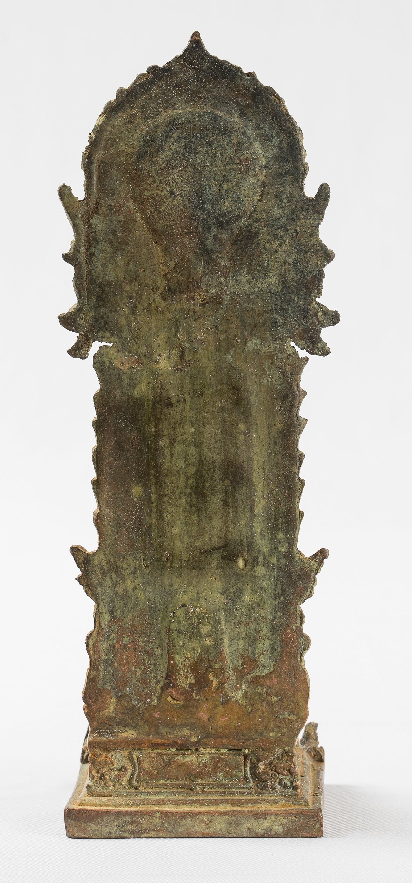 Estatua de Buda - Amoghasiddhi Buddha de estilo indonesio antiguo de indonesio - 24 cm/10 "