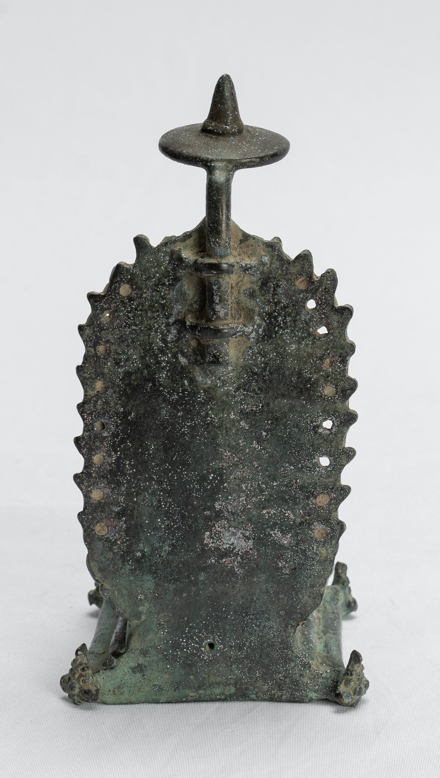 Estatua de Ganesha - Estatua de Ganesha indonesia de bronce de estilo javanés antiguo - 14 cm/6 "