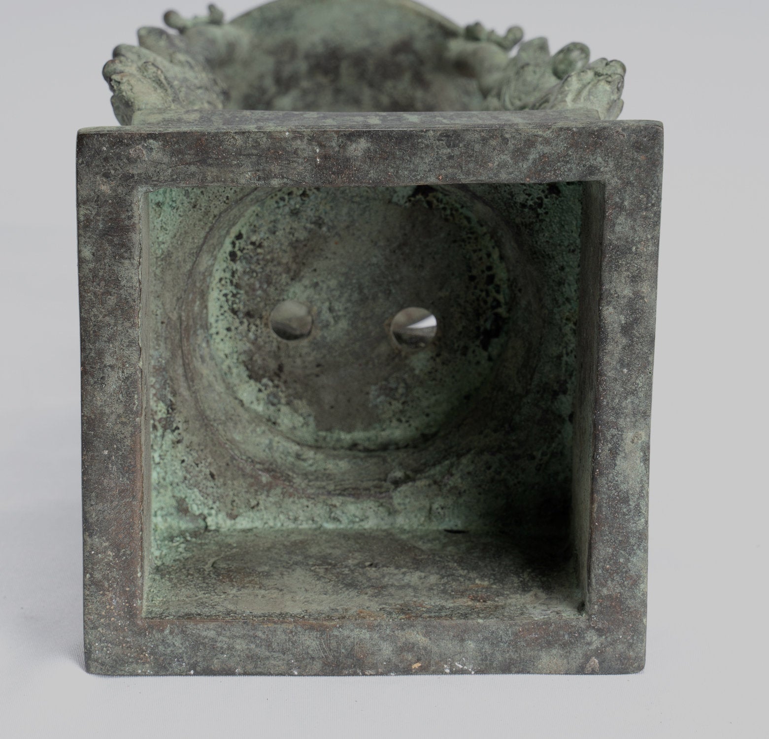 Tara Statue - Antique Java Style Majapahit Seated Bronze Devi Tara Statue - 22cm/9"