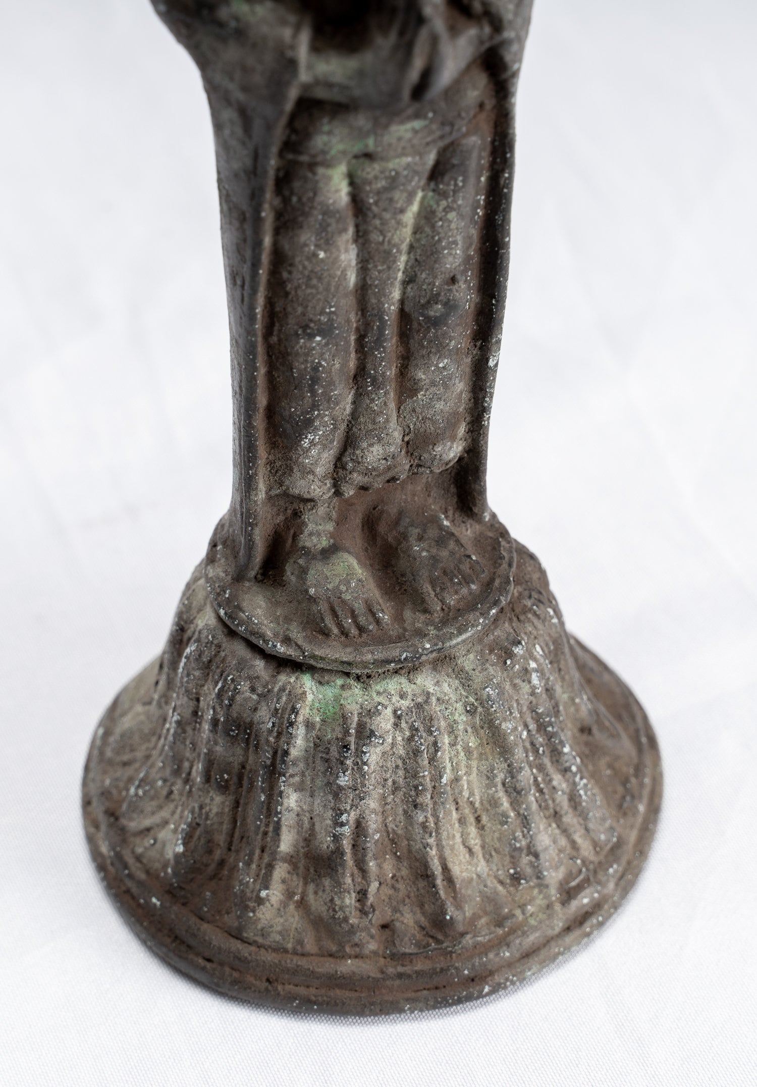 Buddha Statue mit Antiker indonesischer Stil Stehende Bronze Javanesische Anbetung Buddha mit 16cm/6"