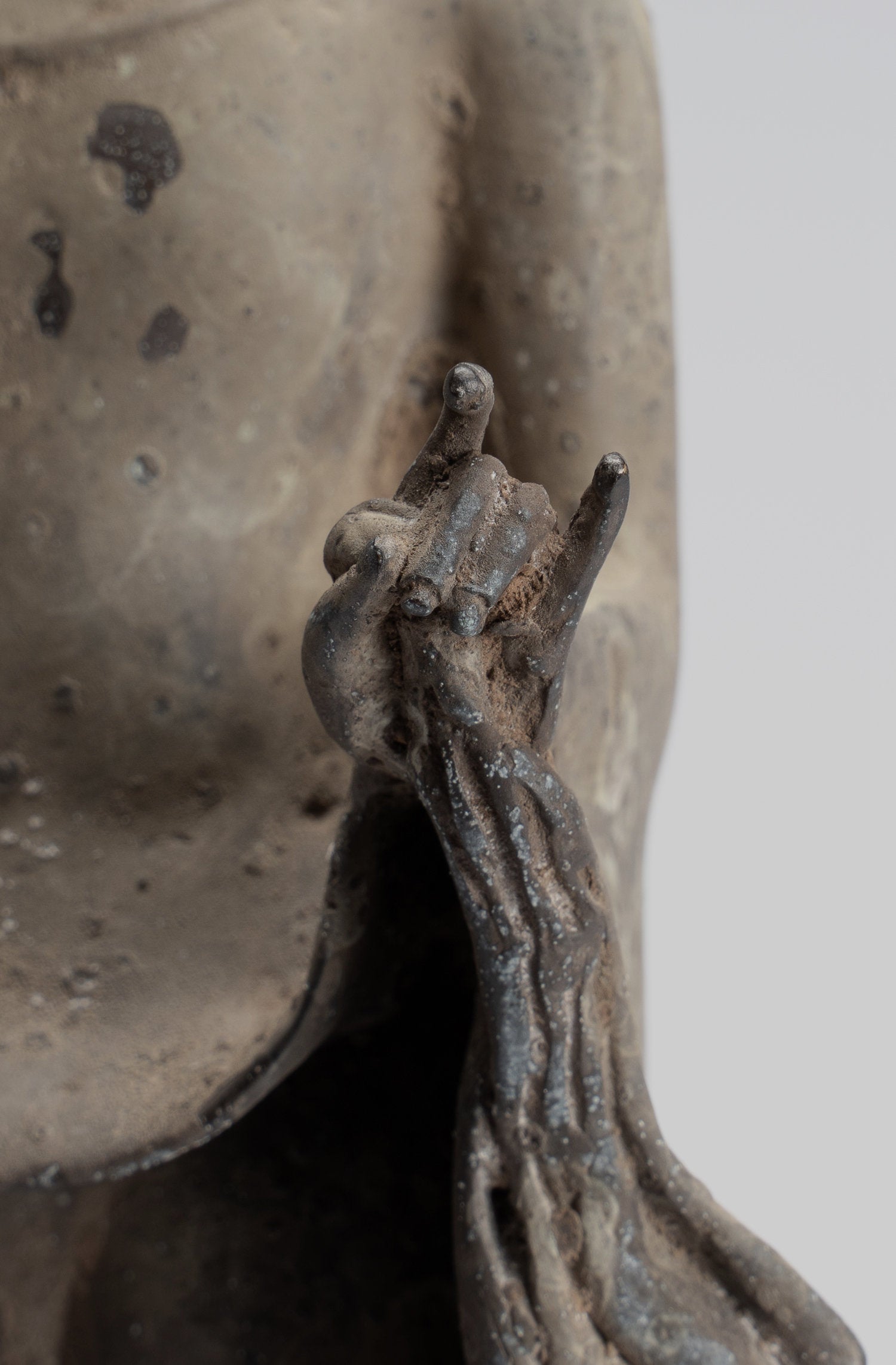 Estatua de Buda - Estilo indonesio antiguo Bronce Javanese enseñanza Buda - 40 cm/16 "