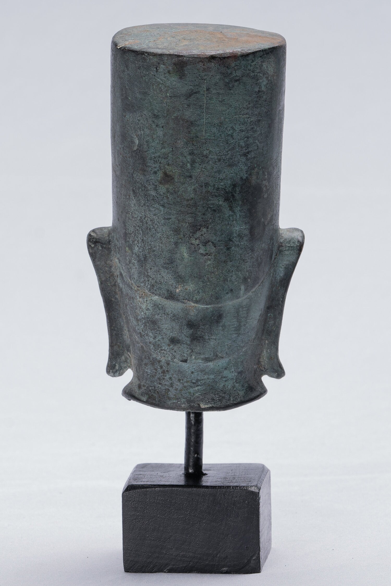 Vishnu Statue-Antique Phnom Da Style montés en bronze khmer Vishnu Head-19cm/8 "