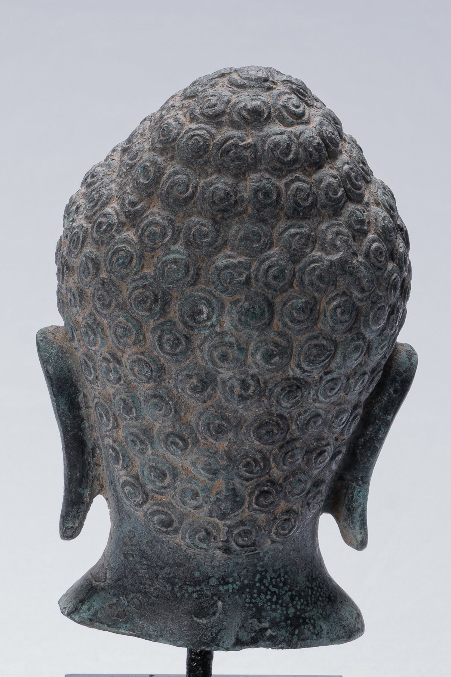 Statue de Bouddha – Statue de Bouddha Phnom Da en bronze antique de style khmer – 25 cm