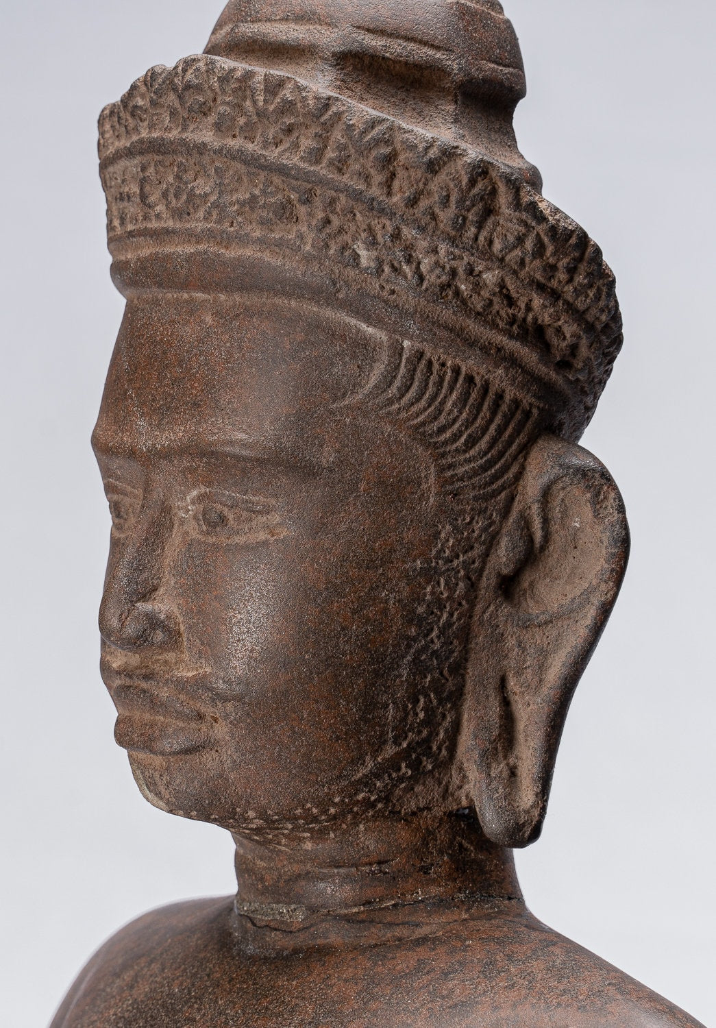 Estatua de Vishnu - Arenisca de estilo montado en el siglo 10 antiguo Vishnu Torso - 80 cm / 32 "