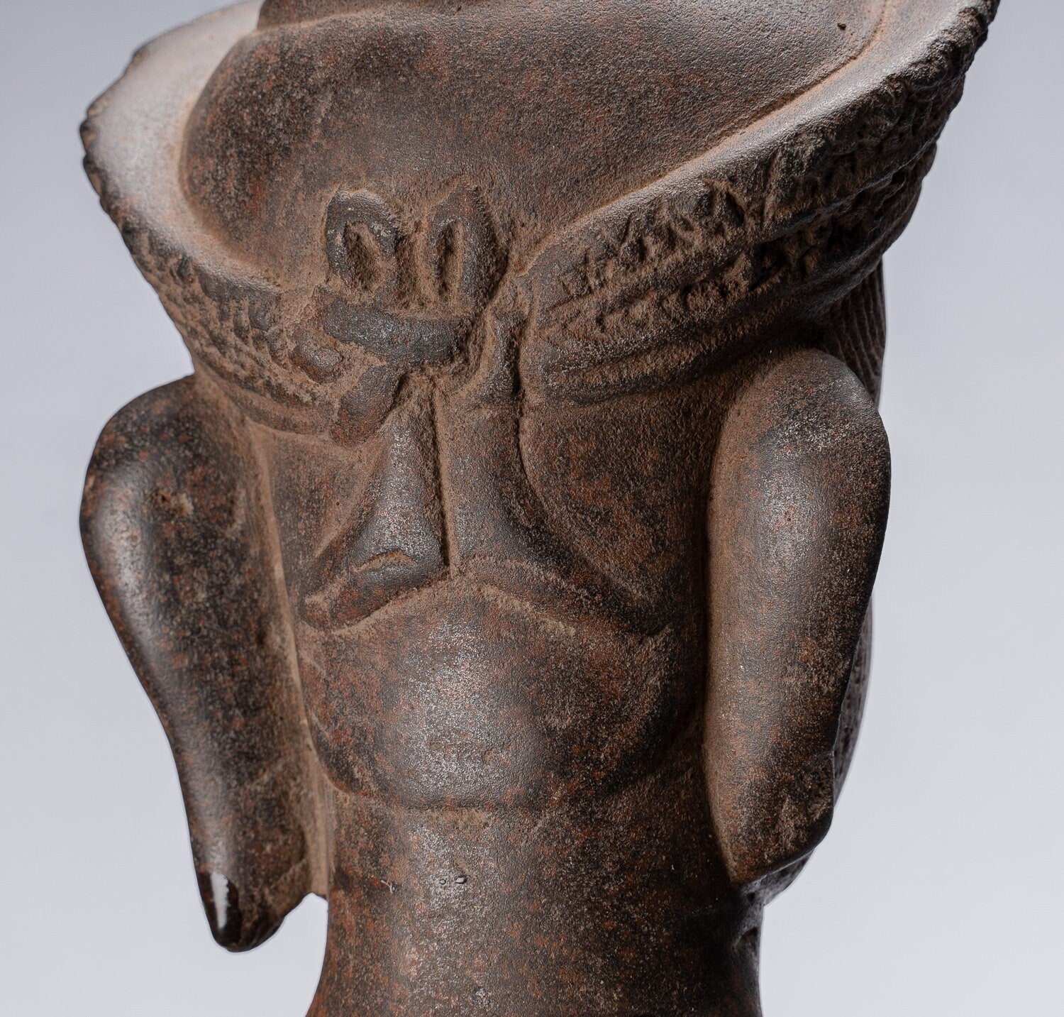 Estatua de Vishnu - Arenisca de estilo montado en el siglo 10 antiguo Vishnu Torso - 80 cm / 32 "