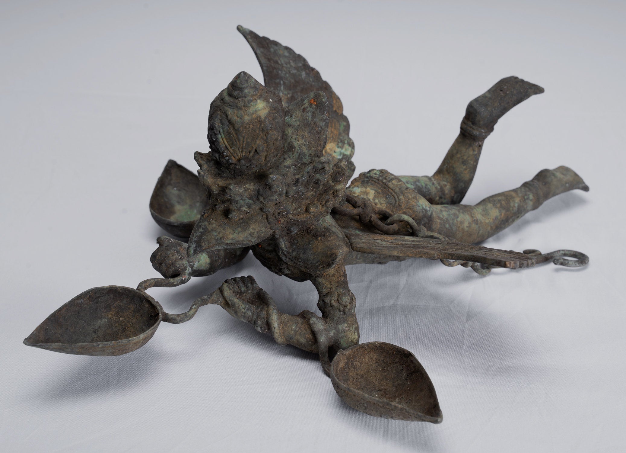 Antique Indonesian Style Hanging Bronze Majapahit Garuda Statue - 35cm/14"