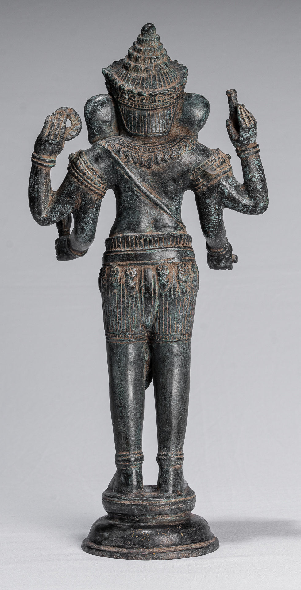 Statue Ganesha - Statua Ganesh in stile antico Khmer in piedi in piedi - 40 cm/16 "