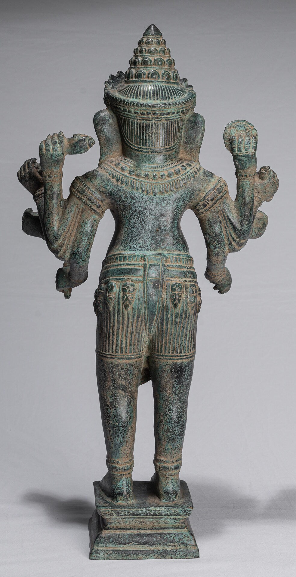 Estatua de Ganesha - Estatua de Bronce Wat Ganesha de pie de estilo montado en el estilo jemer de estilo jemer - 55cm/22 "