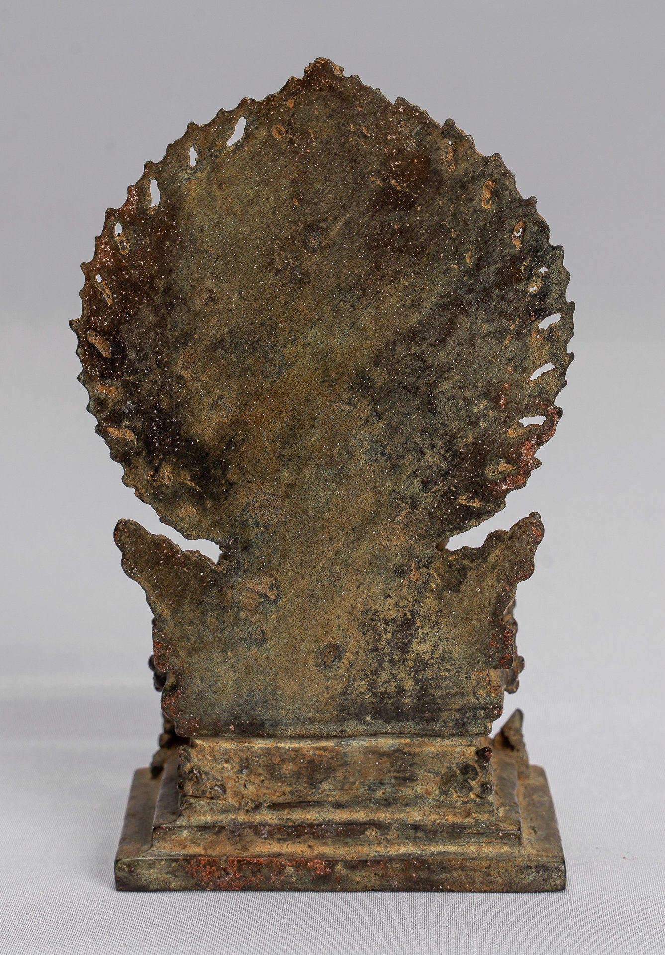 Tara Statue-Antike Java Style Majapahit Seated Bronze Devi Tara Statue-14cm/6 "