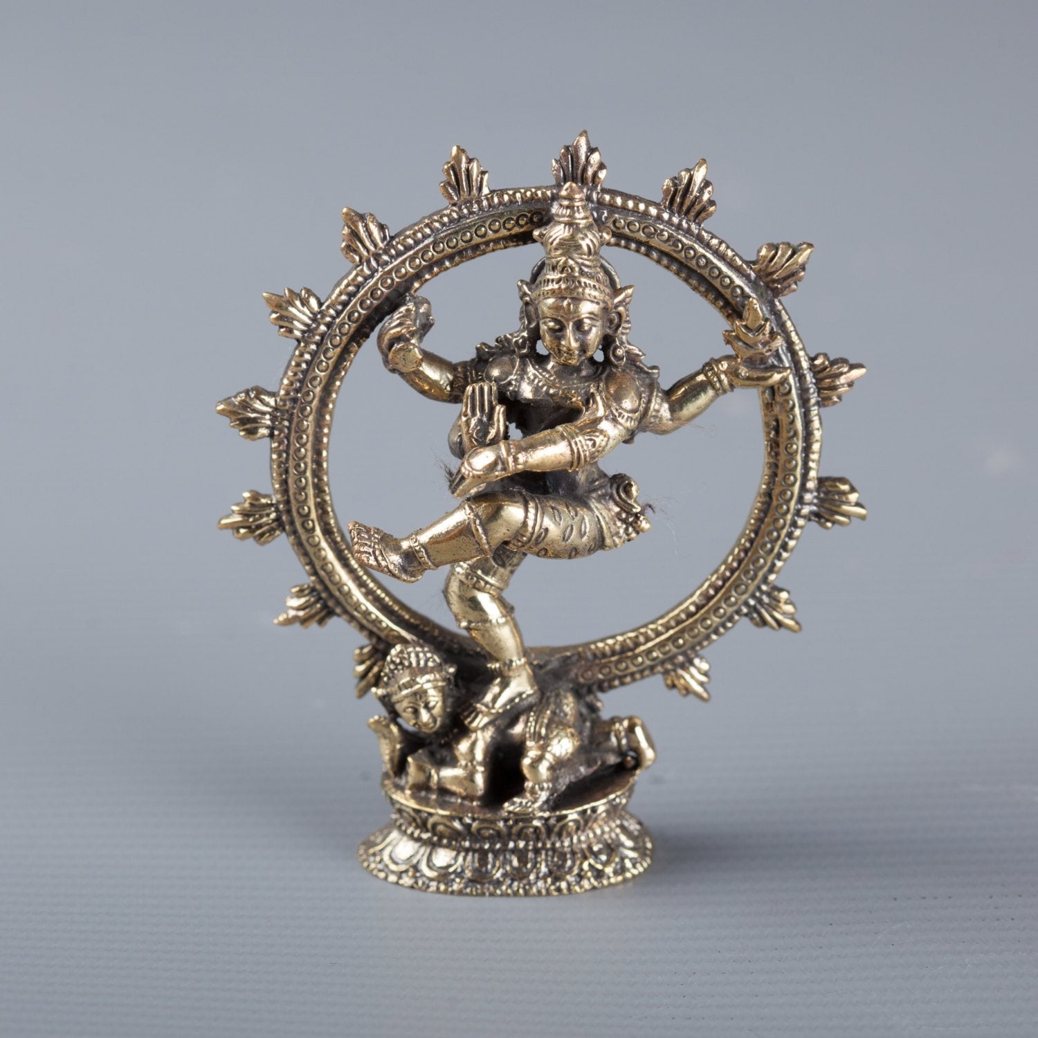 Small Minature Shiva Statue - Thailand Brass Dancing Shiva statue as L – HD  Asian Art